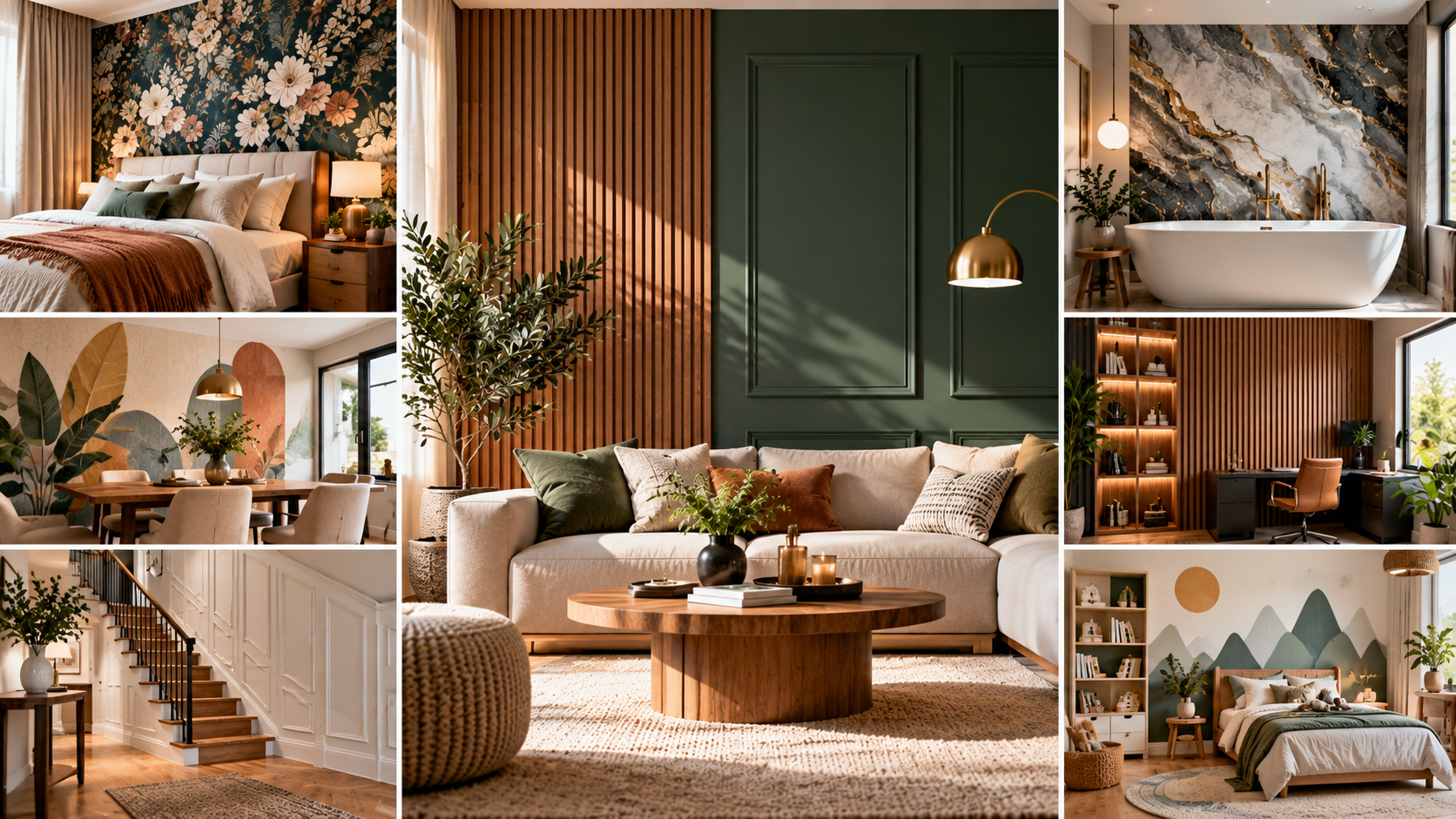 Accent Wall Ideas: Wallpaper, Panels and Murals for Every Room